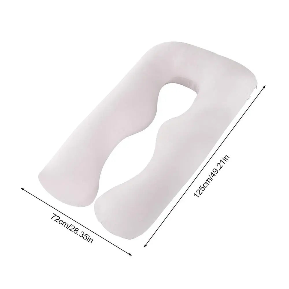 Cotton Full Body Pillow for Pregnant Women U Shape Pregnancy Pillow Sleeping Support Maternity Pillow for Side Sleepers