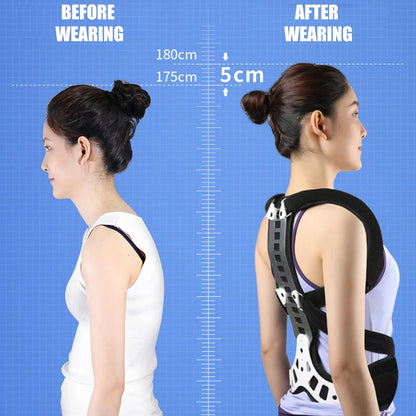 Back Brace Posture Corrector Women Men Adjustable Back Support Belt for Full Back Scoliosis & Hunchback Correction, Pain Relief