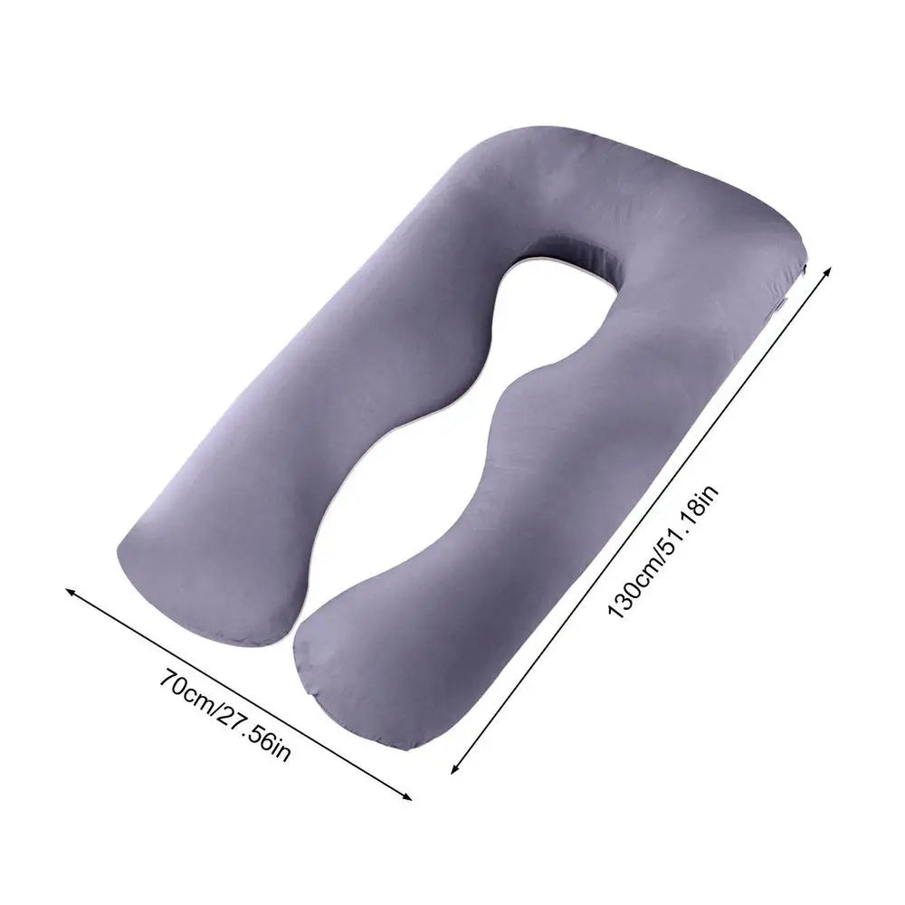 Cotton Full Body Pillow for Pregnant Women U Shape Pregnancy Pillow Sleeping Support Maternity Pillow for Side Sleepers