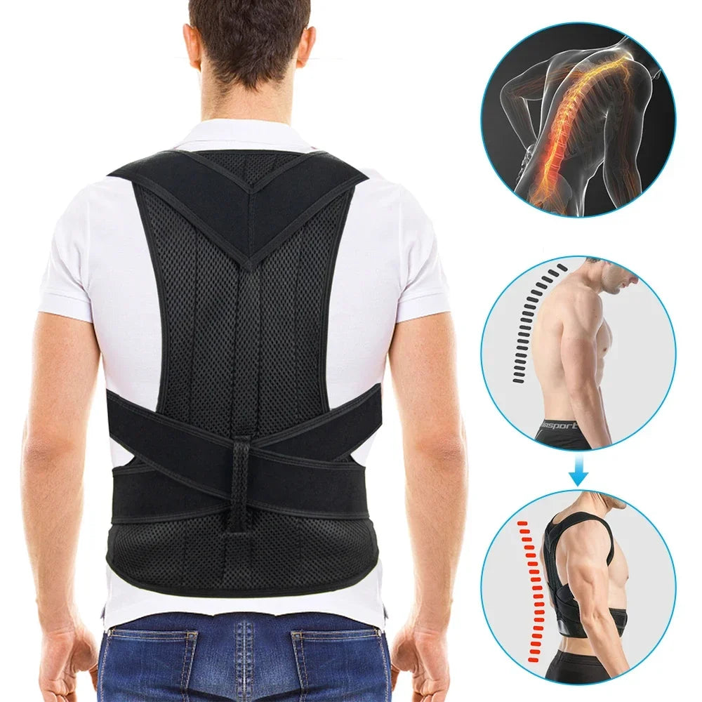 Back Posture Corrector Adult Back Support Shoulder Lumbar Brace Health Care Support Corset Back Belt