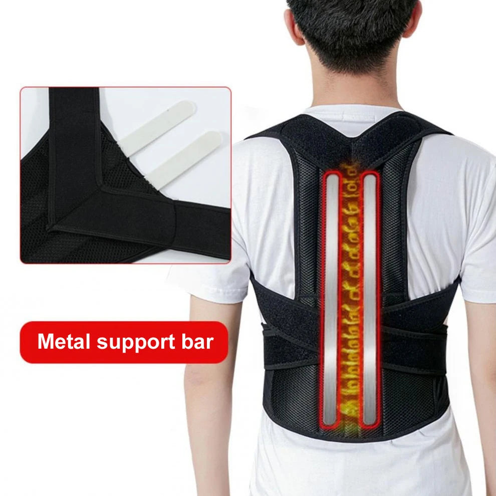 Alloy Bar Posture Corrector Scoliosis Back Brace Spine Corset Shoulder Therapy Support Posture Correction Belt Orthopedic Back