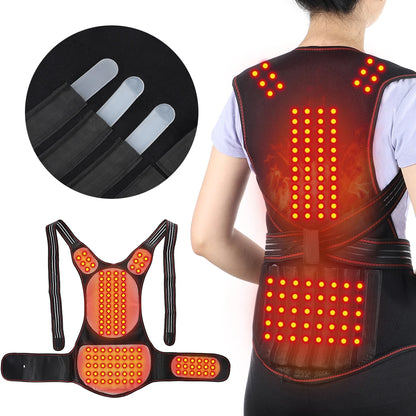 Self Heating Back Support Waist Brace Magnetic Heating Corrector Therapy Belt Back Posture Corrector Spine Back Lumbar Belt