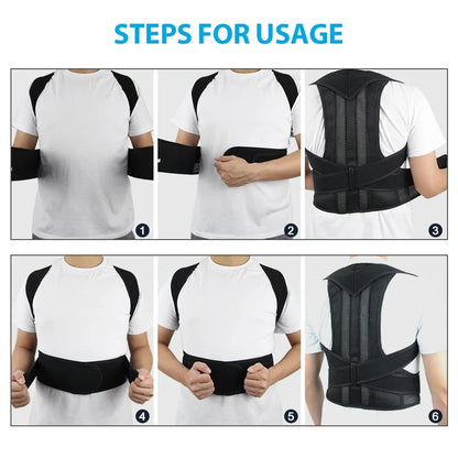 Back Posture Corrector Adult Back Support Shoulder Lumbar Brace Health Care Support Corset Back Belt