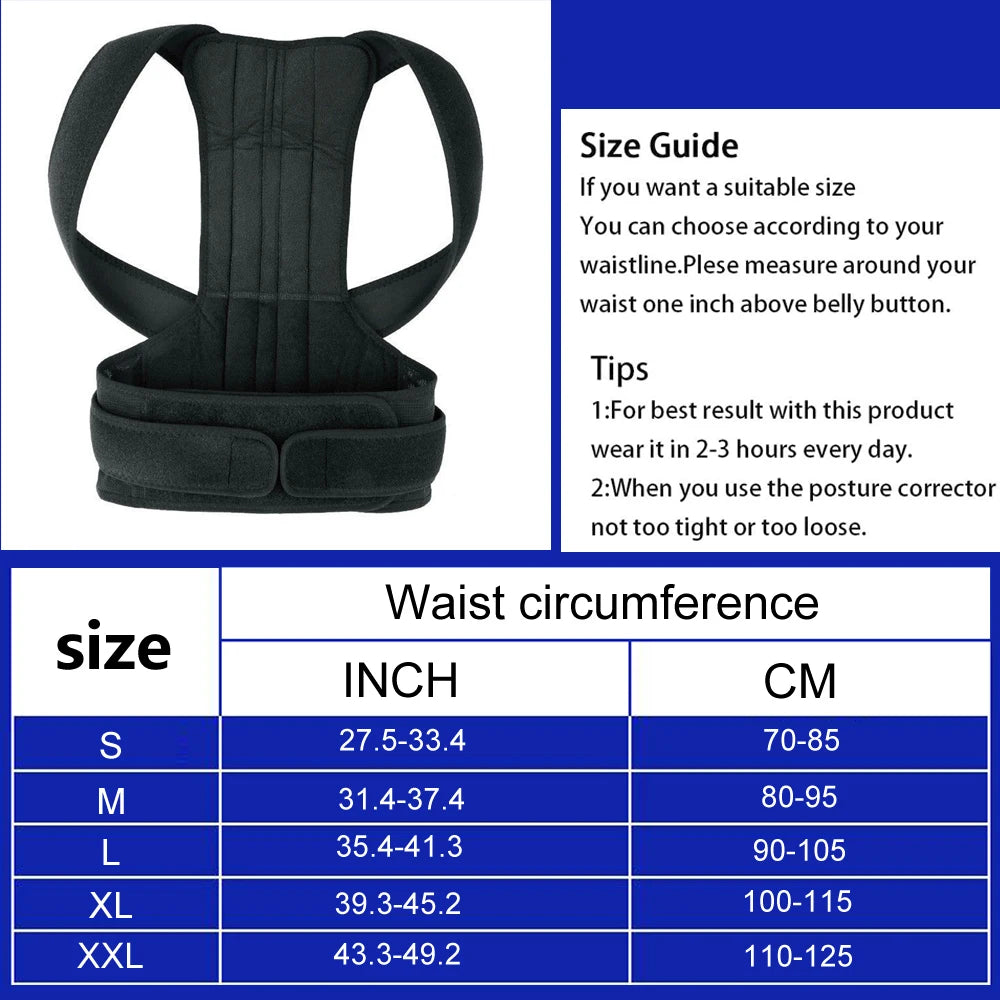 Alloy Bar Posture Corrector Scoliosis Back Brace Spine Corset Shoulder Therapy Support Posture Correction Belt Orthopedic Back