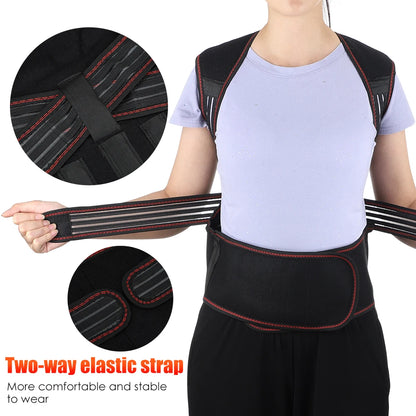 Self Heating Back Support Waist Brace Magnetic Heating Corrector Therapy Belt Back Posture Corrector Spine Back Lumbar Belt