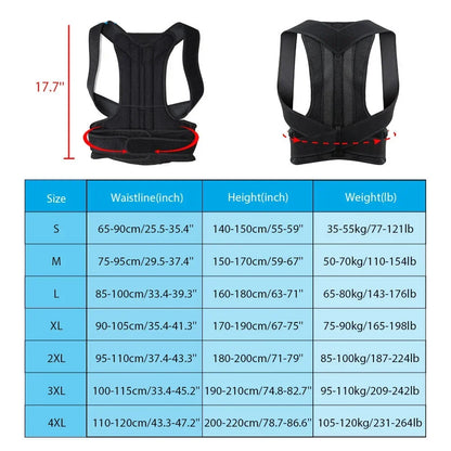 Back Posture Corrector Adult Back Support Shoulder Lumbar Brace Health Care Support Corset Back Belt