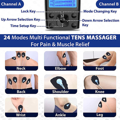 TENS Electric Massage Electroacupuncture EMS Muscle Stimulat For  Body Muscle Massager Pain Relief  Electric Tens Physiotherapy