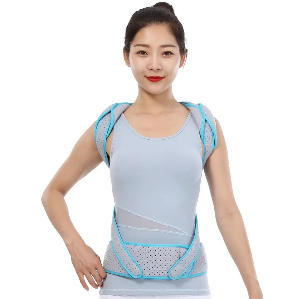 Back Brace Posture Corrector Women Men Adjustable Back Support Belt for Full Back Scoliosis & Hunchback Correction, Pain Relief